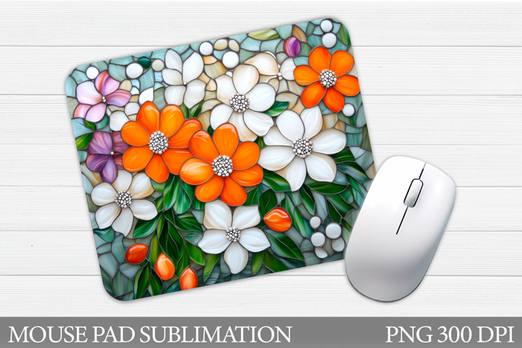 Flowers Mouse Pad Sublimation. Floral Mouse Pad Design