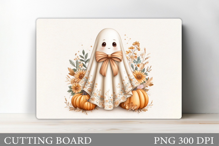 Ghost Cutting Board Sublimation. Halloween Cutting Board