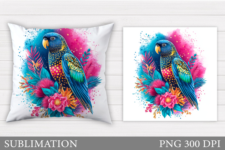 Parrot Sublimation. Parrot Pillow Sublimation