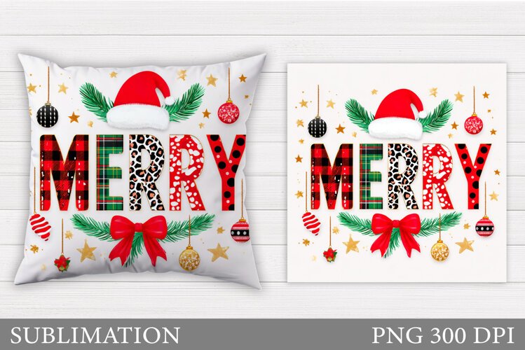 Christmas Pillow Design. Christmas Sublimation example image 1