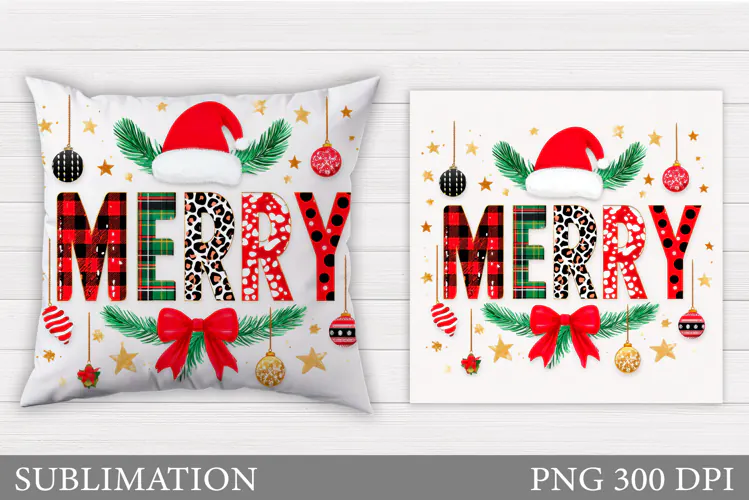 Christmas Pillow Design. Christmas Sublimation