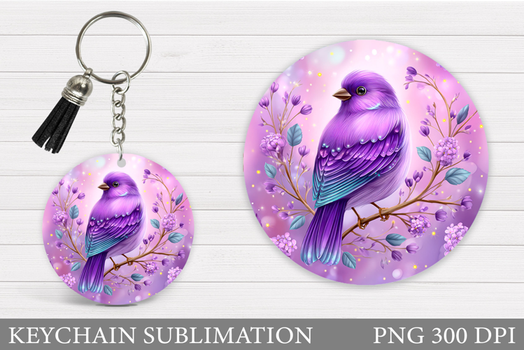 Bird Keychain Design. Cute Bird Sublimation