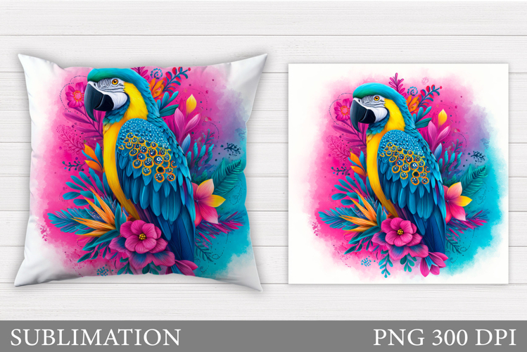 Parrot Sublimation. Parrot Pillow Sublimation