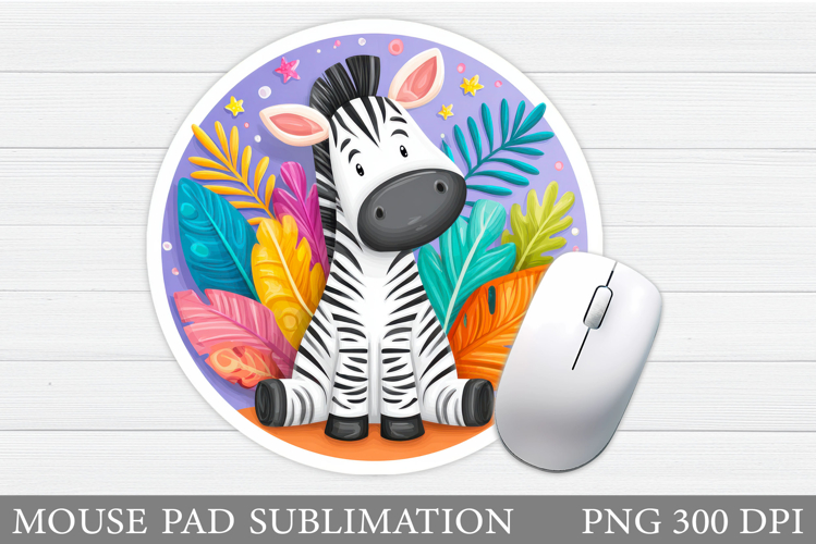 Zebra Mouse Pad Design. Zebra Round Mouse Pad Sublimation
