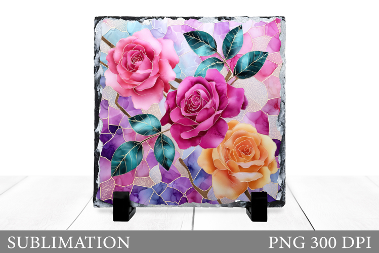Roses Sublimation. Roses Slate Sublimation