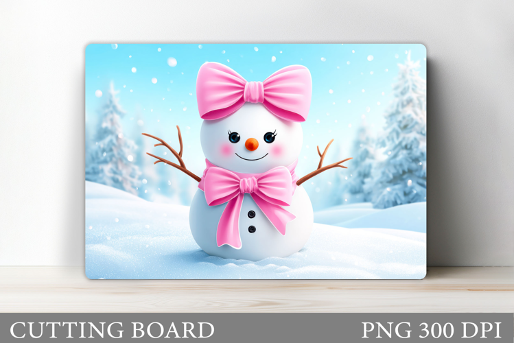Christmas Cutting Board. Snowman Cutting Board Sublimation