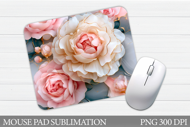 Flowers Mouse Pad Design. Floral Mouse Pad Sublimation