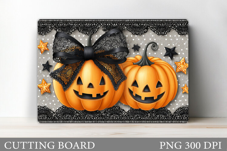 Halloween Pumpkin Cutting Board. Halloween Cutting Board example image 1