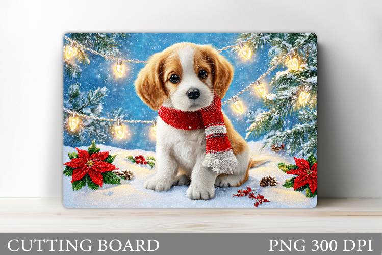 Christmas Dog Cutting Board. Christmas Cutting Board Design