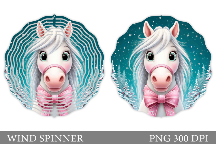 Christmas Horse Wind Spinner. Christmas Wind Spinner Design