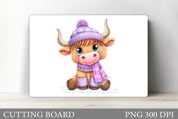 Christmas Cow Cutting Board. Christmas Cutting Board