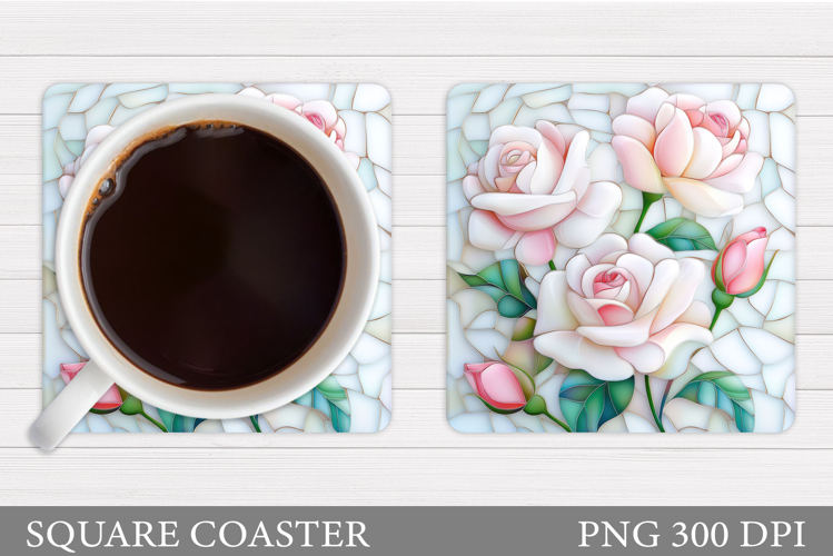 Roses Coaster Design. Roses Sublimation