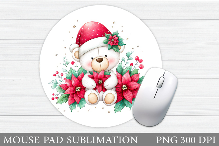 Christmas Bear Mouse Pad. Christmas Mouse Pad Design