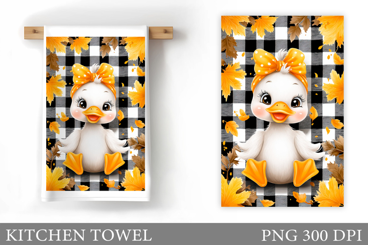 Fall Goose Kitchen Towel. Fall Kitchen Towel Sublimation