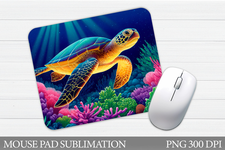 Turtle Mouse Pad Design. Sea Turtle Sublimation