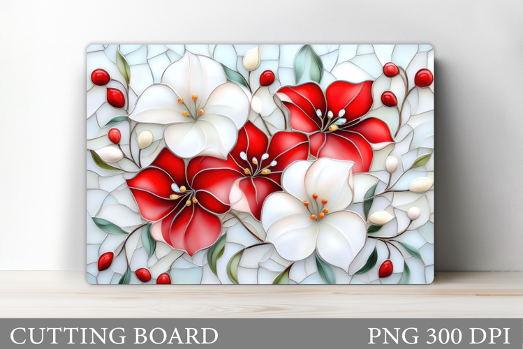 Flowers Cutting Board. Floral Cutting Board Sublimation