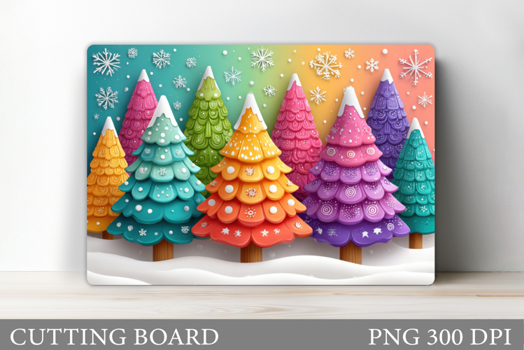 Christmas Tree Cutting Board Design. Kitchen Cutting Board