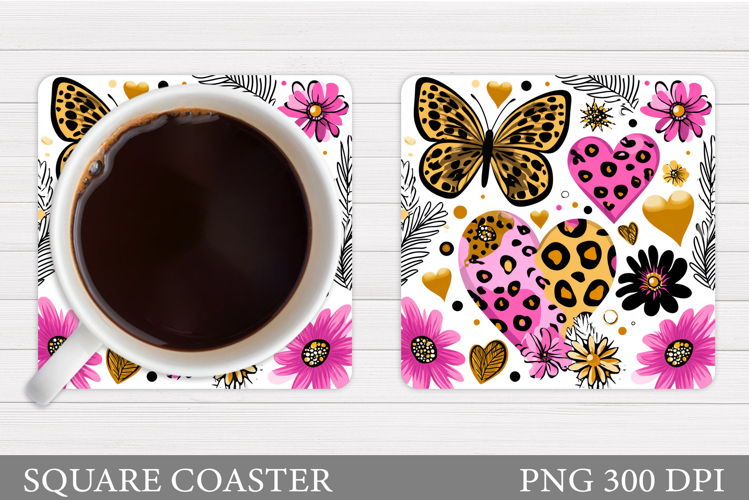 Butterfly Coaster Design. Butterfly Sublimation