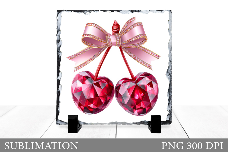 Valentines Cherry Sublimation. Valentines Cherries Slate