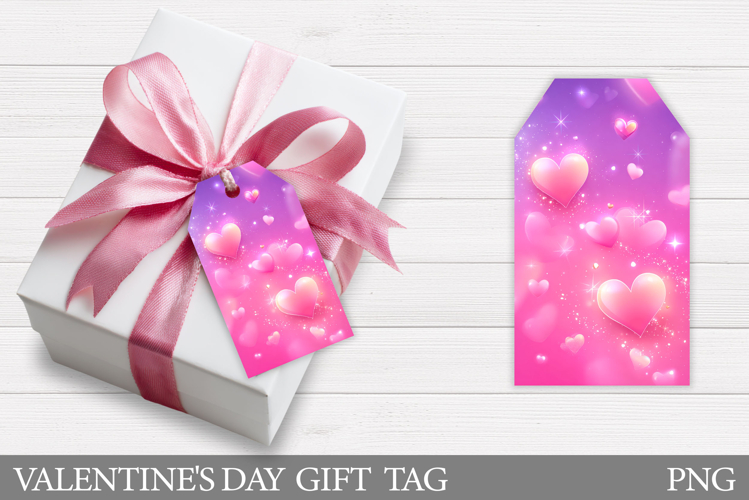 Valentines Gift Tag Design. Heart Gift Tag Printable