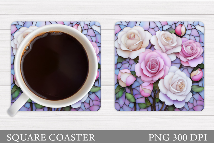 Roses Coaster Design. Roses Sublimation