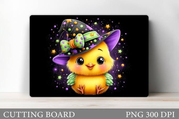 Cute Chick Cutting Board Design. Halloween Cutting Board