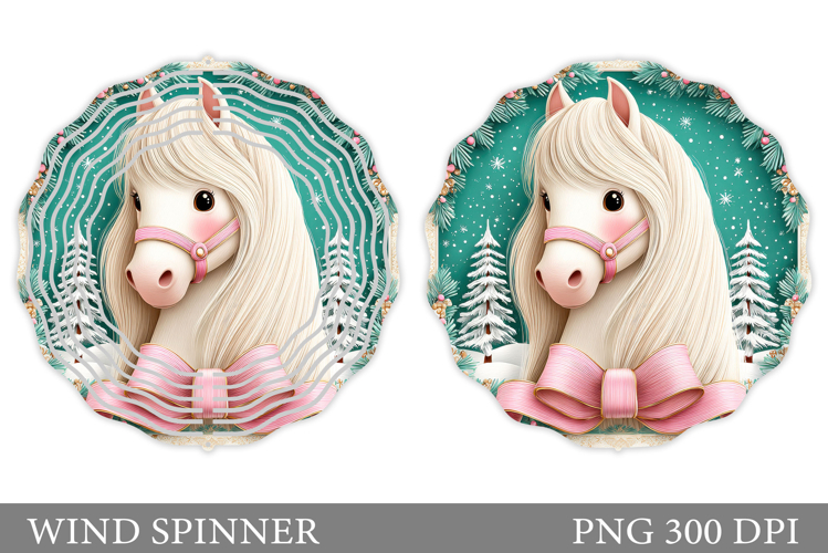 Christmas Horse Wind Spinner. Christmas Wind Spinner Design