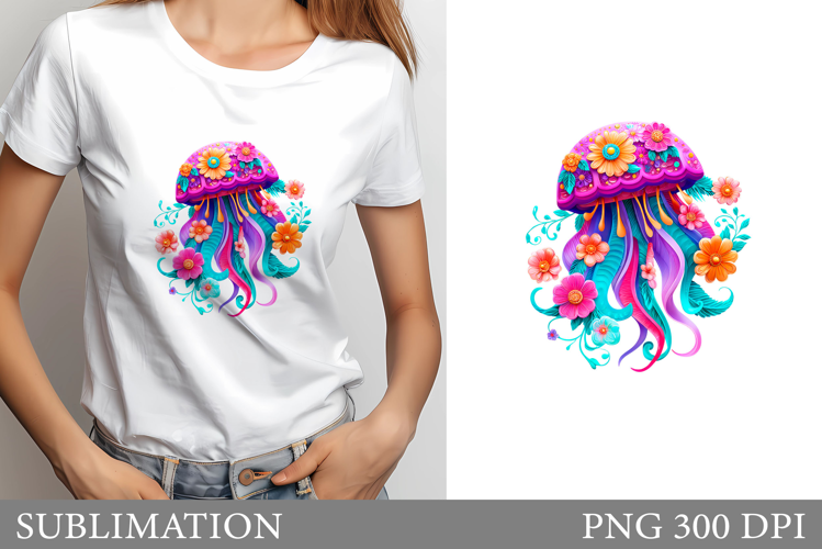 Jellyfish T-Shirt Sublimation. Jellyfish Sublimation