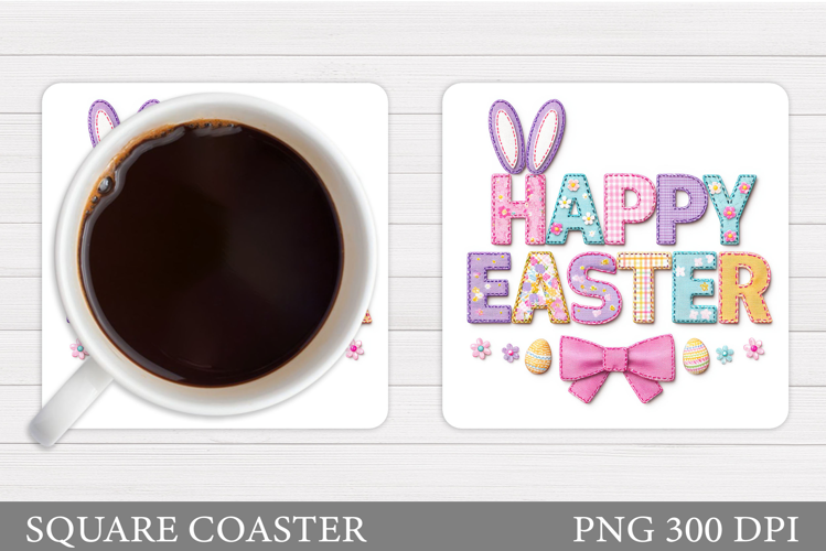 Happy Easter Coaster Design. Easter Sublimation