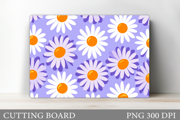 Daisy Flowers Cutting Board. Floral Kitchen Cutting Design