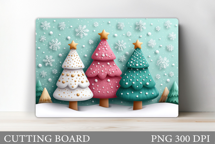 Christmas Tree Cutting Board Design. Kitchen Cutting Board