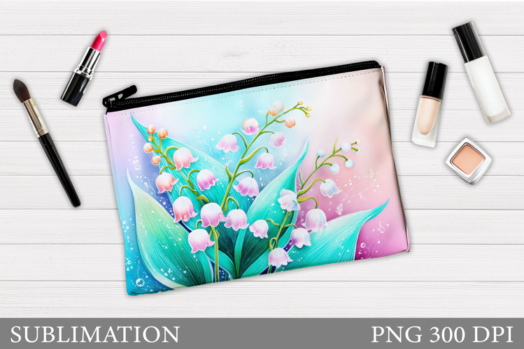 Floral Makeup Bag. Flowers Makeup Pouch Sublimation