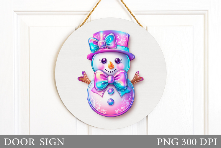 Christmas Snowman Door Sign. Christmas Door Sign Design