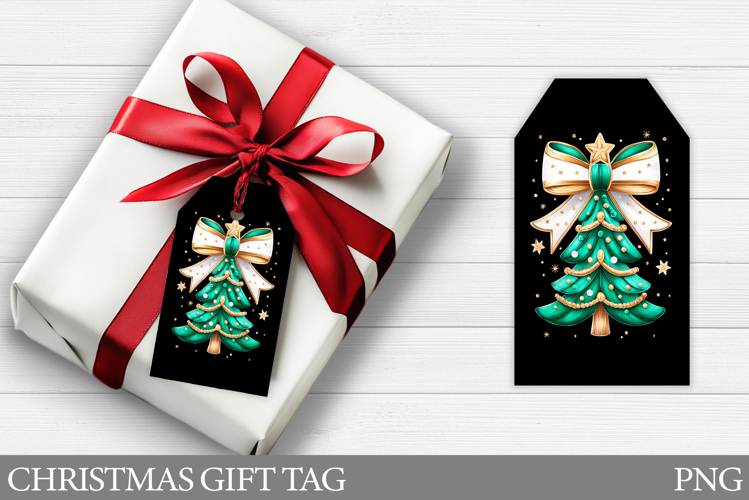 Christmas Gift Tag Design. Christmas Tree Gift Tag Printable