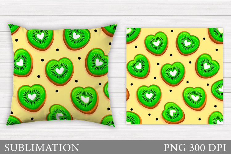 Kiwi Pillow Design. Kiwi Sublimation