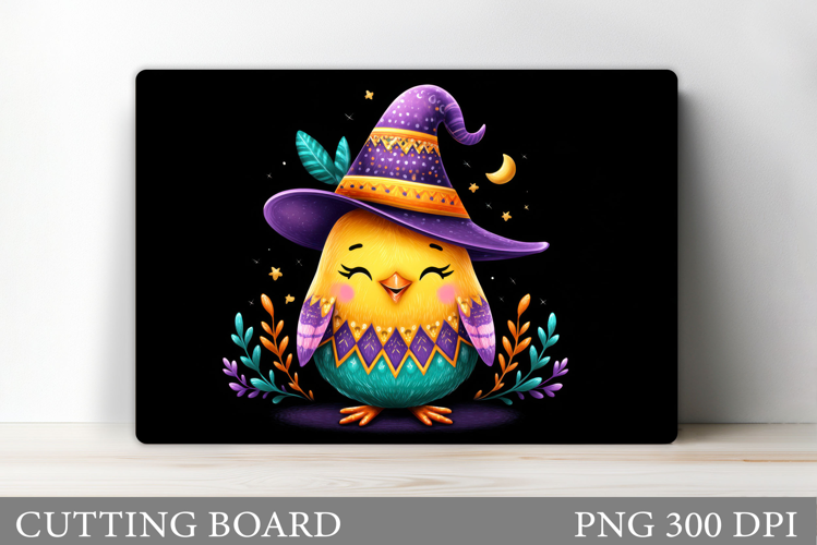 Cute Chick Cutting Board Design. Halloween Cutting Board