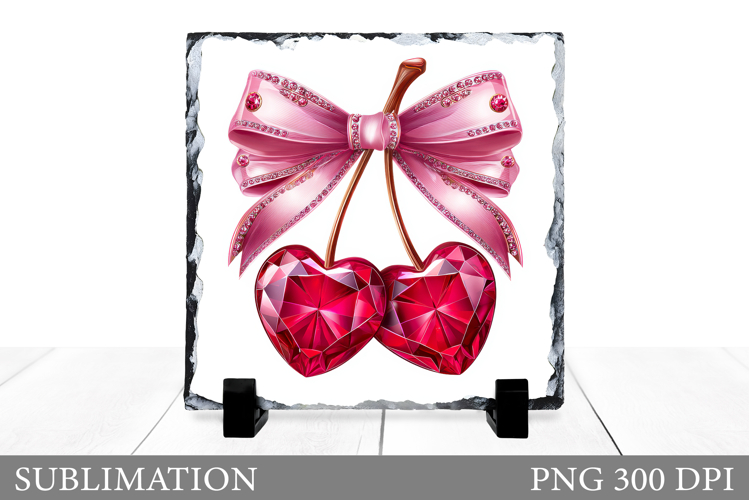 Valentines Cherry Sublimation. Valentines Cherries Slate