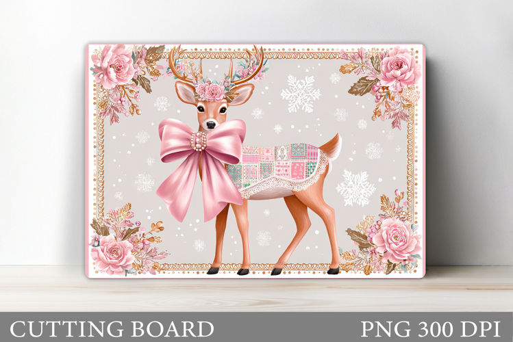 Christmas Deer Cutting Board. Christmas Cutting Board Design