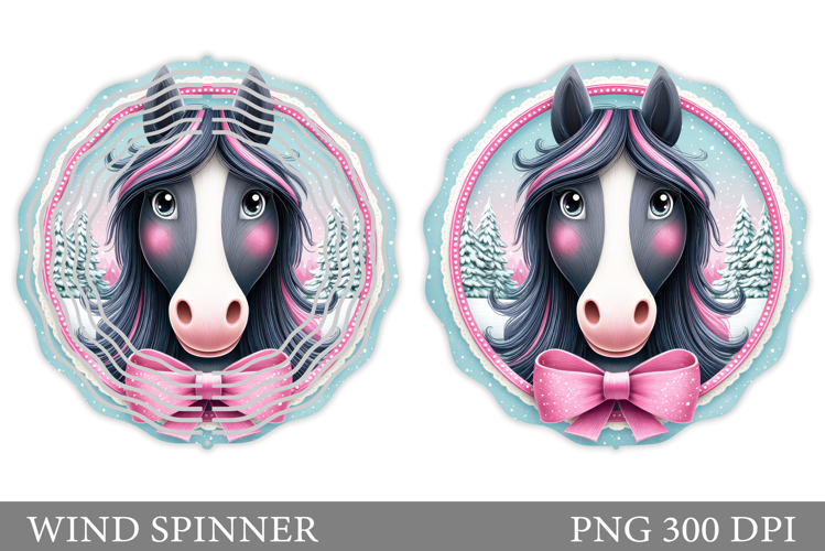 Christmas Horse Wind Spinner. Christmas Wind Spinner Design