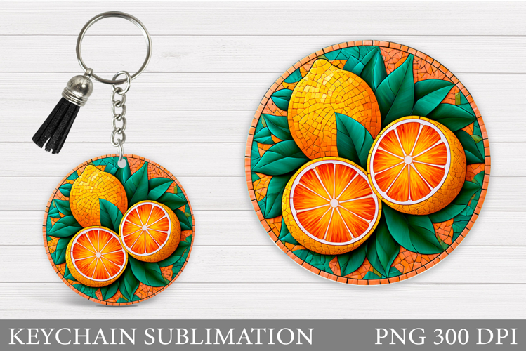 Lemons Keychain Sublimation. Lemons Keychain Design