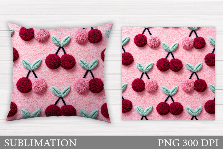 Cherry Pillow Design. Cherry Sublimation