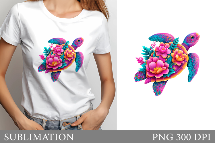 Sea Turtle T-Shirt Design. Turtle Sublimation