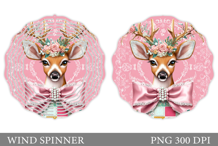 Christmas Deer Wind Spinner. Christmas Wind Spinner Design