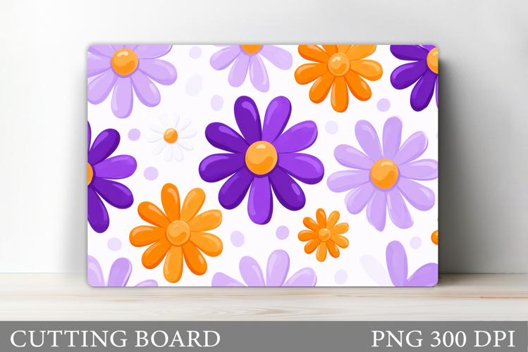 Daisy Flowers Cutting Board. Flowers Kitchen Cutting Design