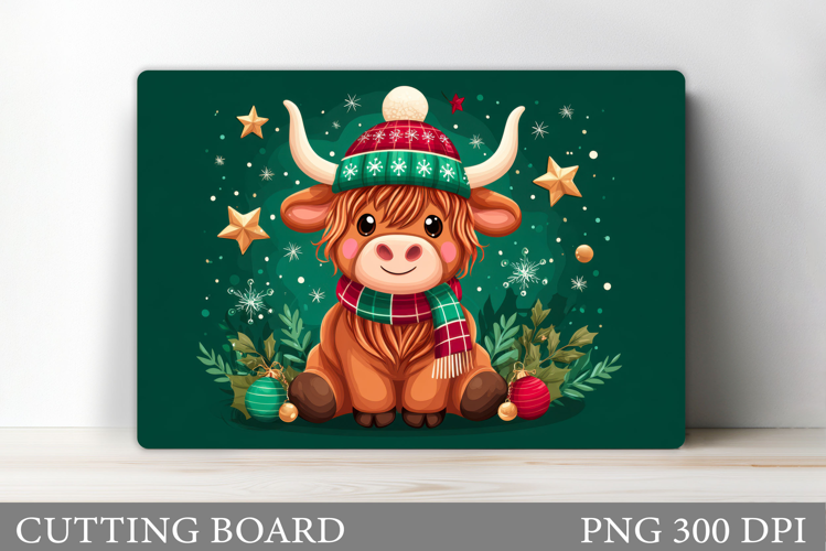 Christmas Cow Cutting Board. Christmas Cutting Board