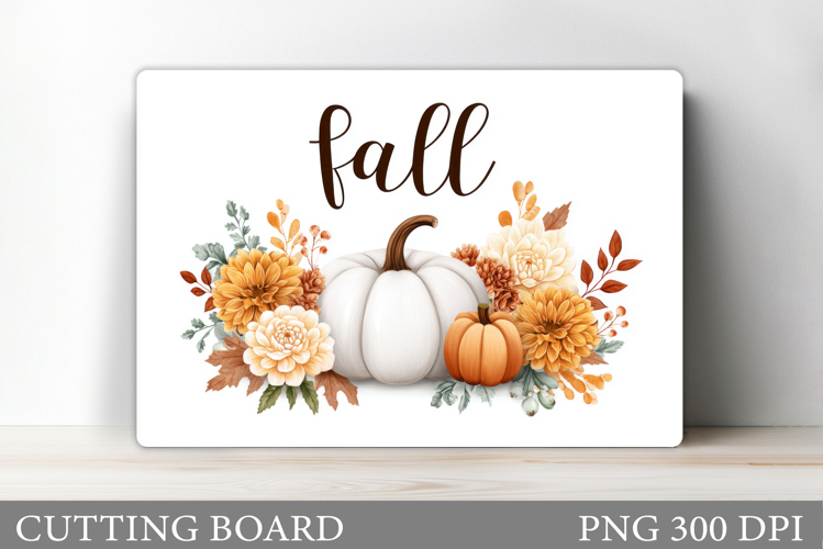 Fall Pumpkin Cutting Board. Fall Kitchen Cutting Board