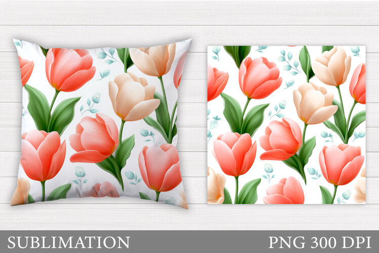 Flowers Pillow Sublimation. Floral Pillow Design example image 1
