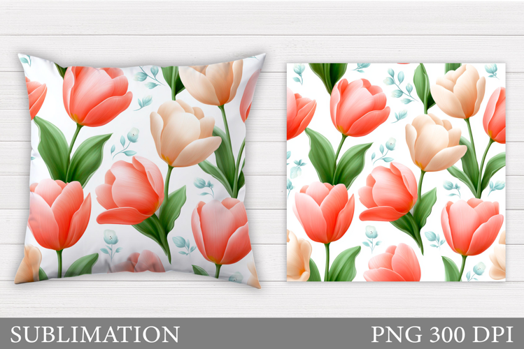 Flowers Pillow Sublimation. Floral Pillow Design
