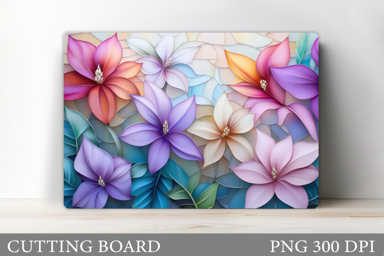 Floral Cutting Board Design. Flowers Cutting Board