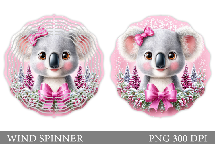 Christmas Koala Wind Spinner. Christmas Wind Spinner Design